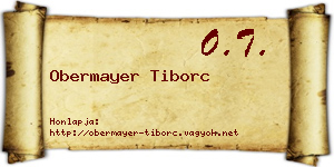 Obermayer Tiborc névjegykártya
